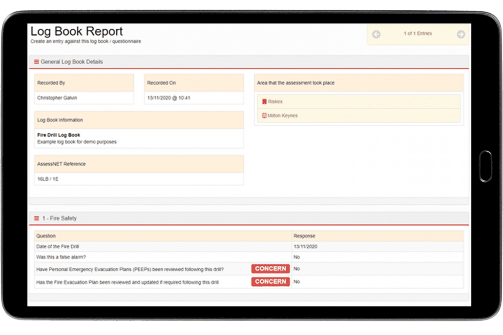 Logbooks Health and Safety Software Solutions Riskex