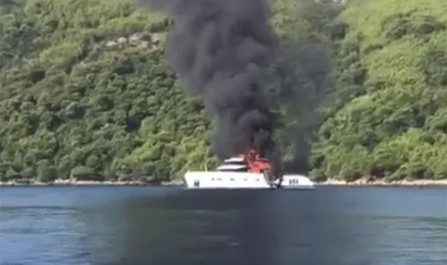 Yacht fire