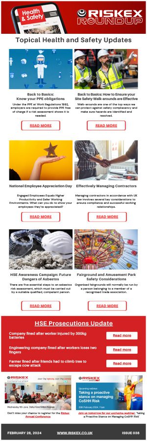 Riskex Roundup Health and Safety Newsletter